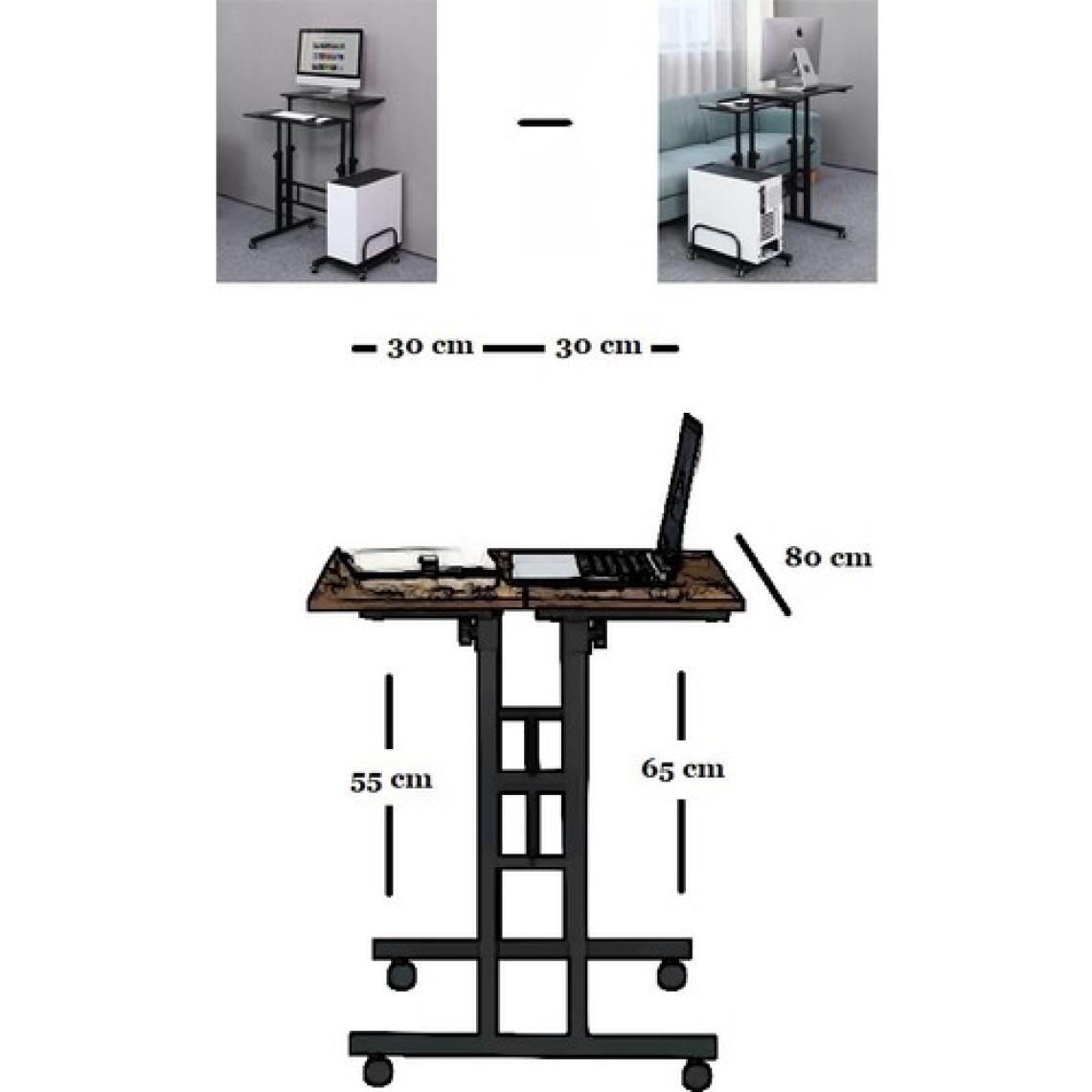servetavcı Yükseklik Ayarlı Bilgisayar/laptop ve Çalışma Masası - Atlantik Çam 80X60 (Tekerli ve Kasalıklı)