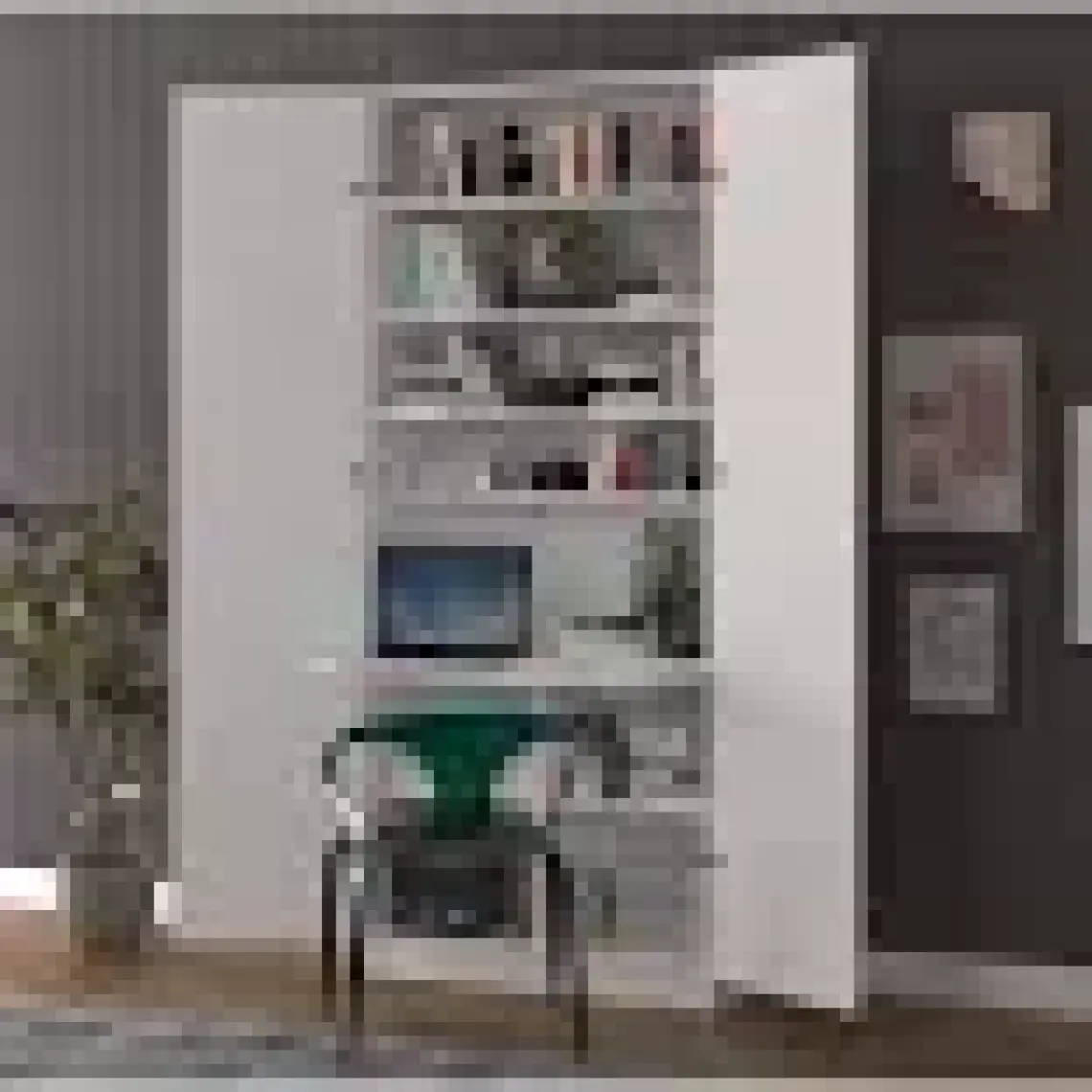 Asra Trend Beyaz Modern Dolaplı Çalışma Masası Kitaplıklı Raflı Bilgisayar Ofis Ders Çalışma Yemek Masası