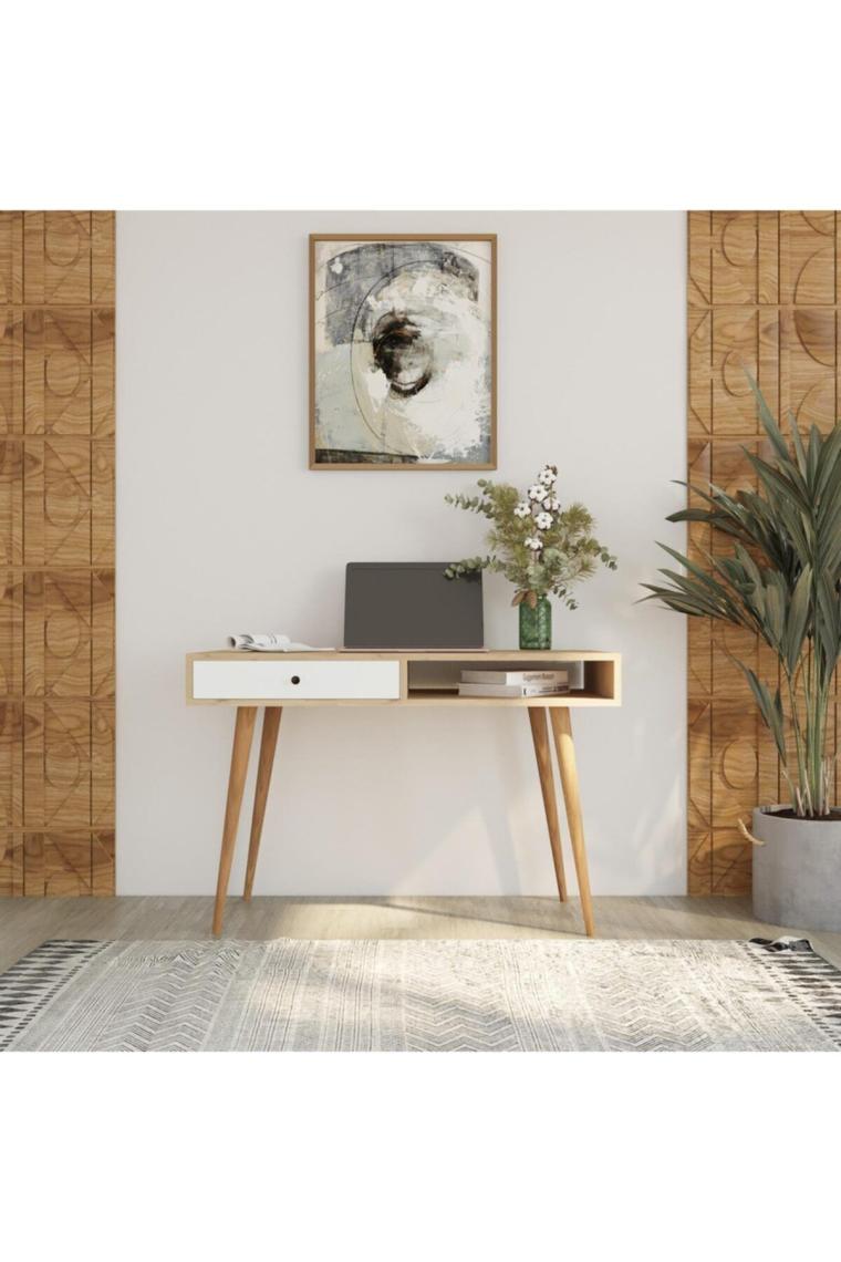 Bimossa S5120 Janus Çalışma Masası Çekmeceli Sepet-Beyaz