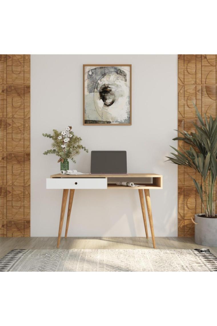 Bimossa S5120 Janus Çalışma Masası Çekmeceli Sepet-Beyaz
