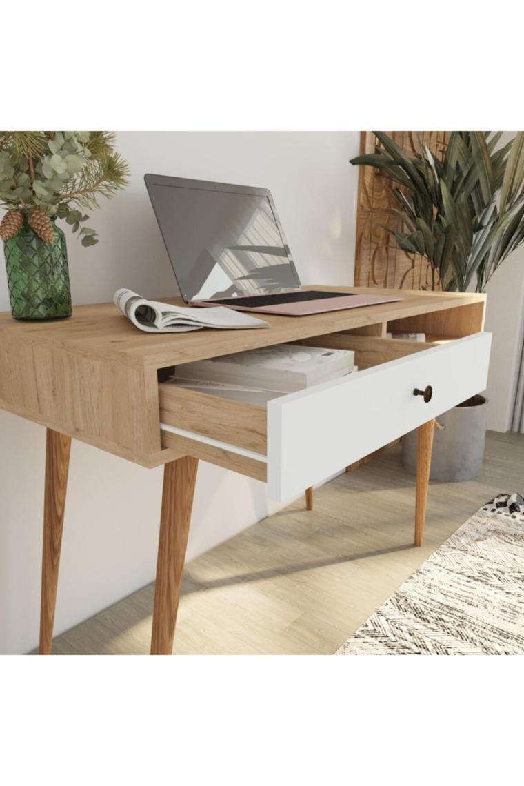 Bimossa S5120 Janus Çalışma Masası Çekmeceli Sepet-Beyaz