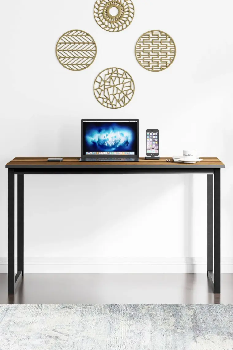 Ceramical MS1 Metal Ayaklı Çalışma Masası - 120cm - Ceviz
