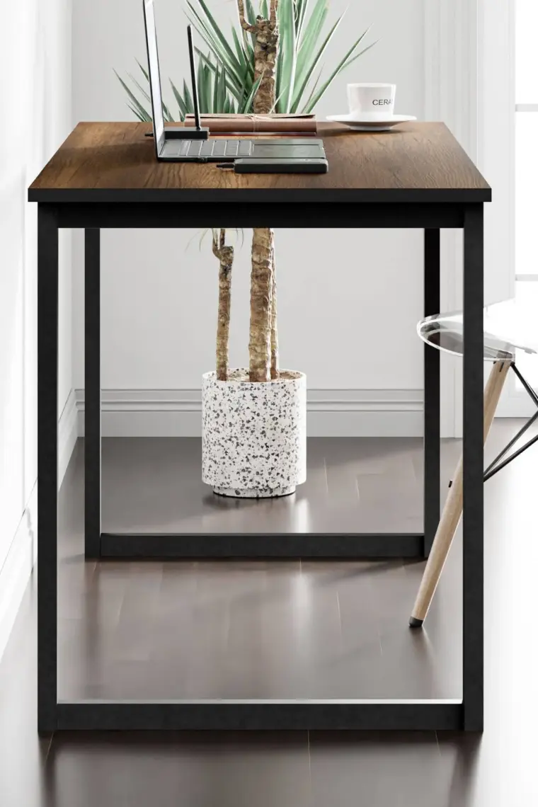 Ceramical MS1 Metal Ayaklı Çalışma Masası - 120cm - Ceviz
