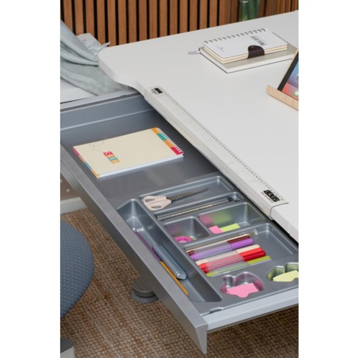 Creo Mobili Ergonomik Öğrenci Masası Çok Fonksiyonlu Çalışma Masası - 120x75 Cm, Beyaz/Fuşya - Sirius Standart