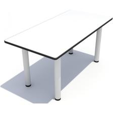 Woody Life Metal Ayaklı Dikdörtgen Beyaz Çocuk Masa 60X120