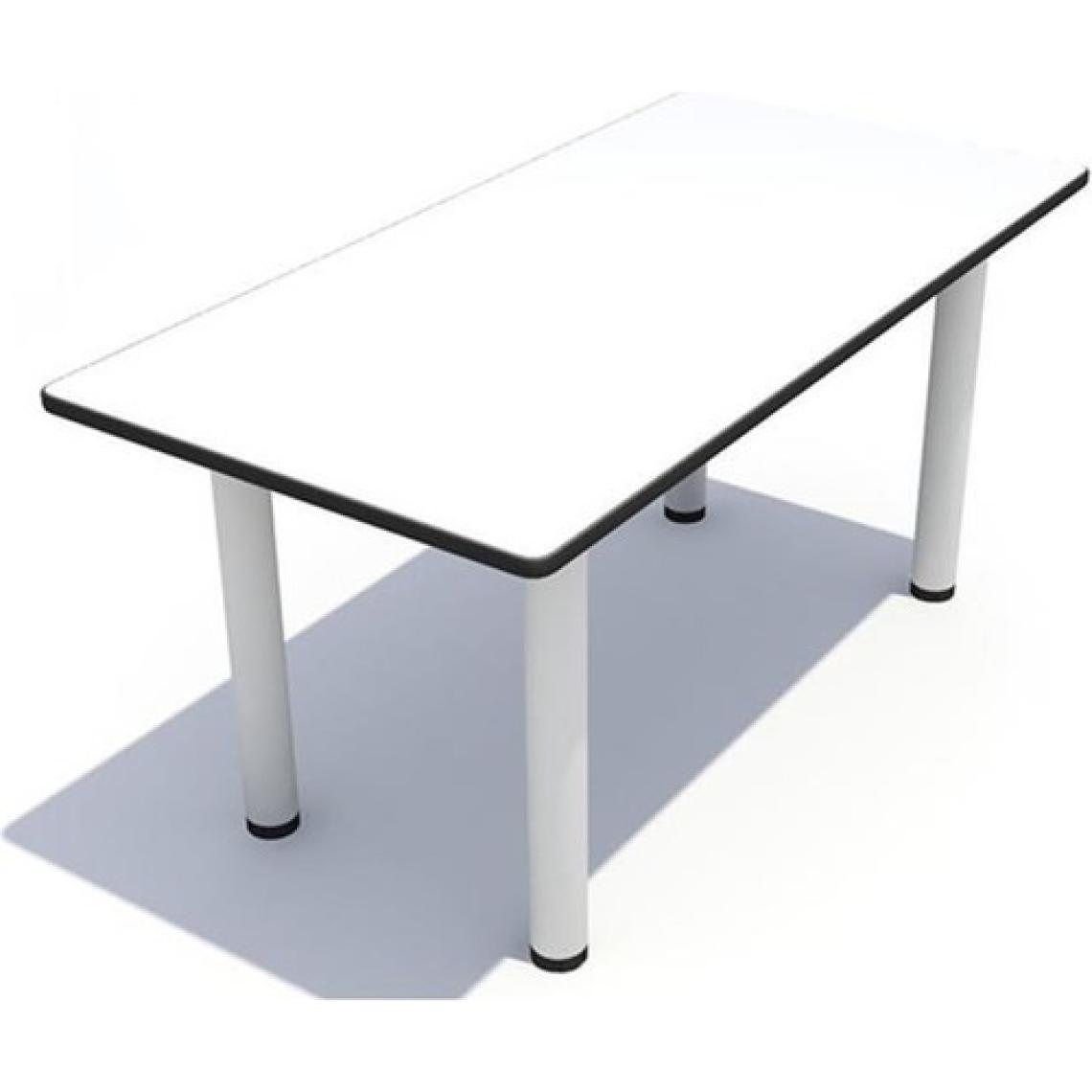 Woody Life Metal Ayaklı Dikdörtgen Beyaz Çocuk Masa 60X120
