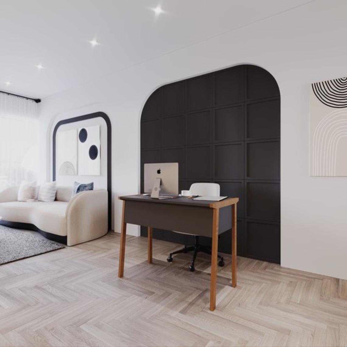 Lagomood Zenith Çalışma Masası 90CM Antrasit Ceviz