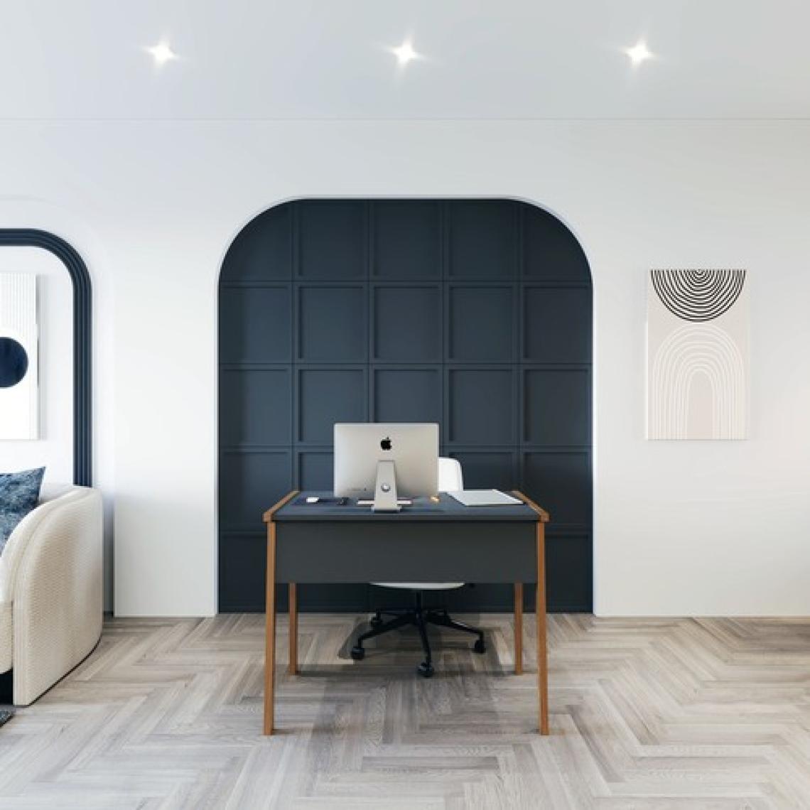 Lagomood Zenith Çalışma Masası 90CM Antrasit Ceviz