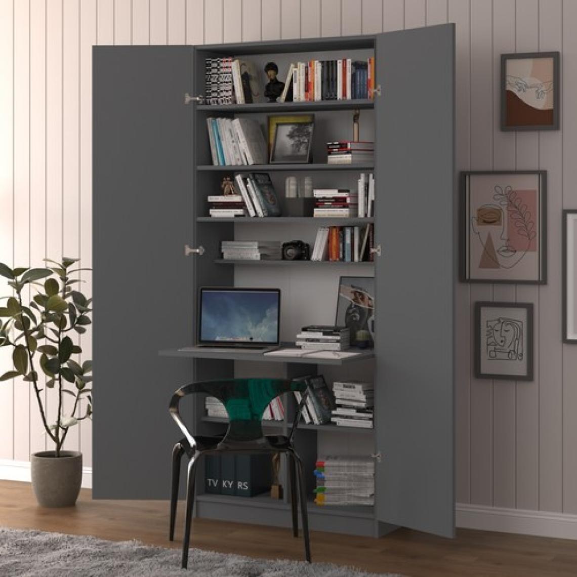 Asra Trend Beyaz Modern Dolaplı Çalışma Masası Kitaplıklı Raflı Bilgisayar Ofis Ders Çalışma Yemek Masası