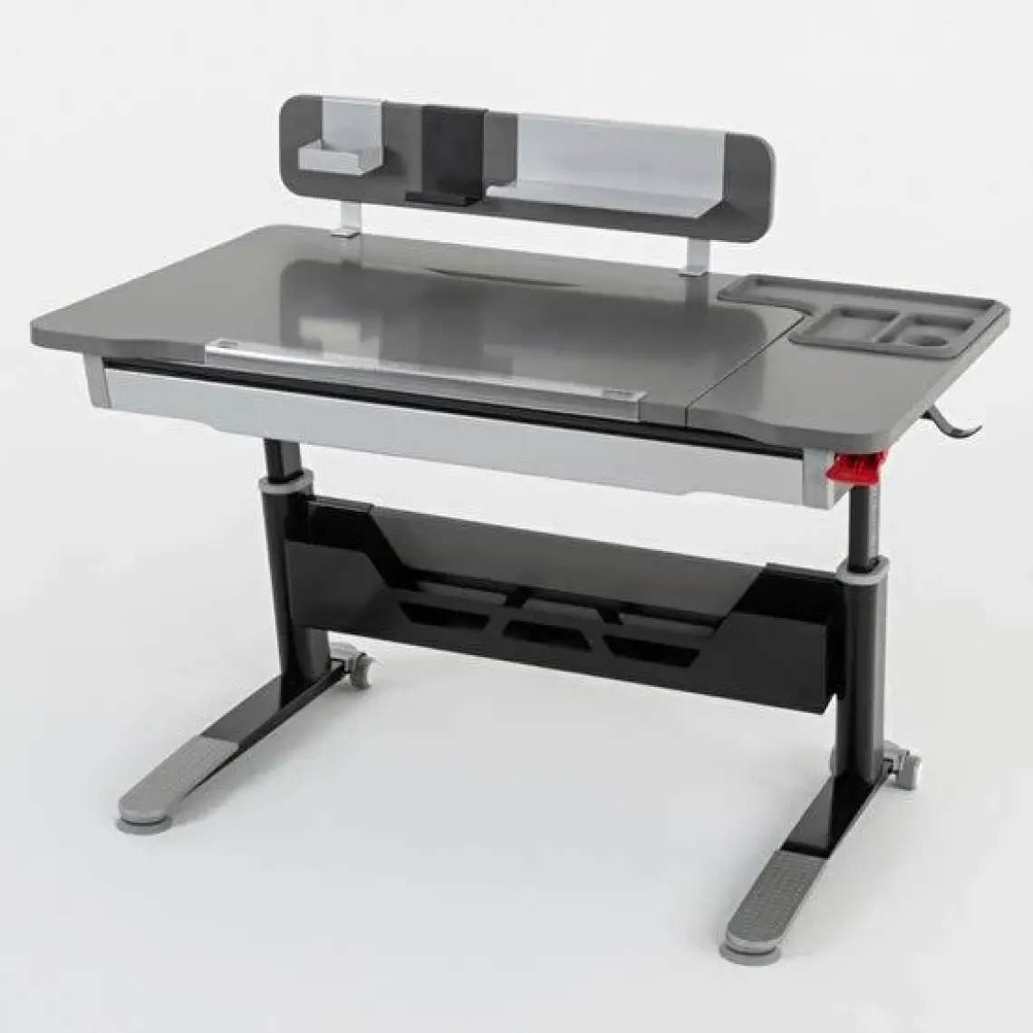 Creo Mobili Dinamik Çalışma Masası Yükseklik Ayarlı ve Eğimli Masa - 120x75 Cm, Antrasit/Gri - Sirius Standart