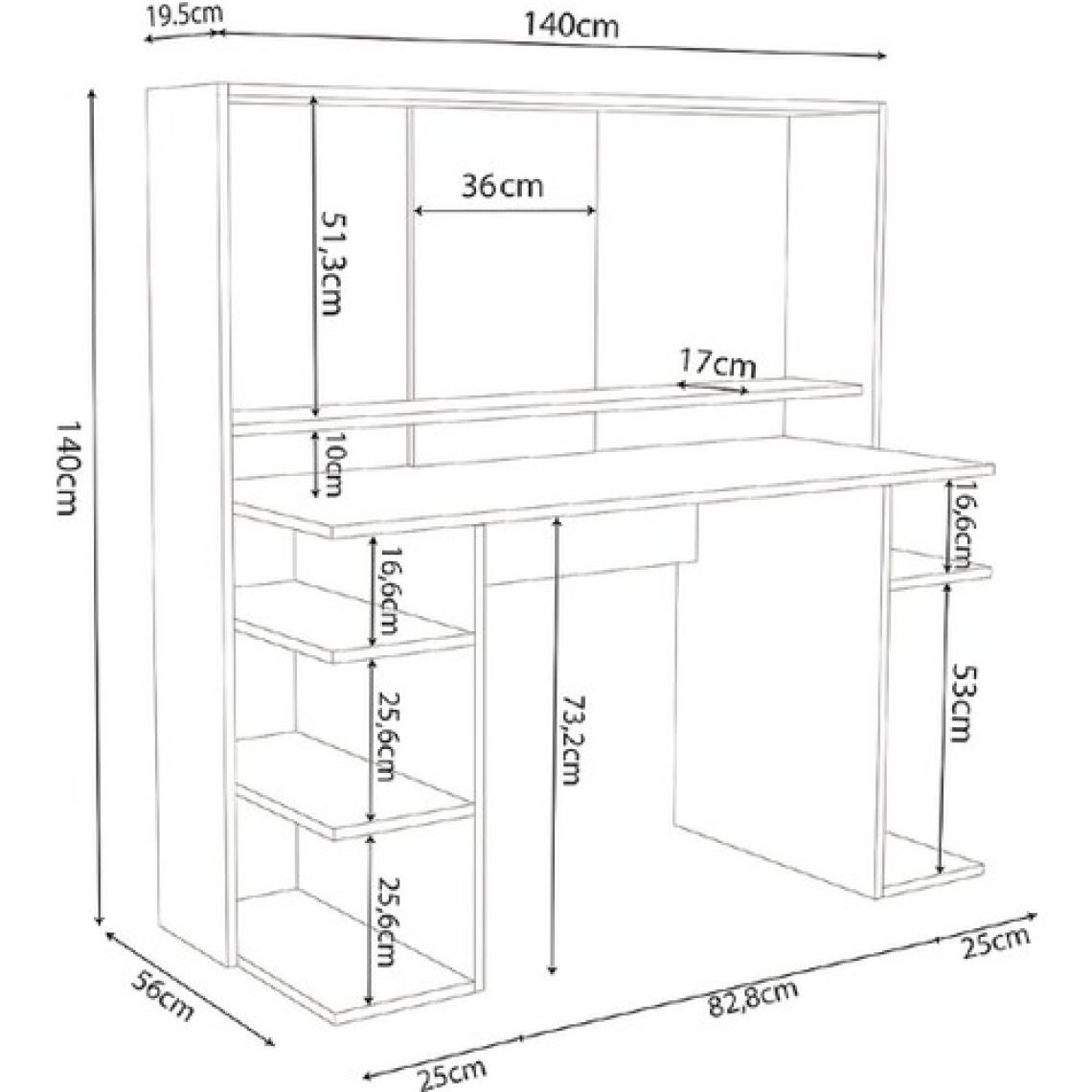 Bimossa Dante S8480 Oyuncu Masası Siyah Kırmızı 140 cm