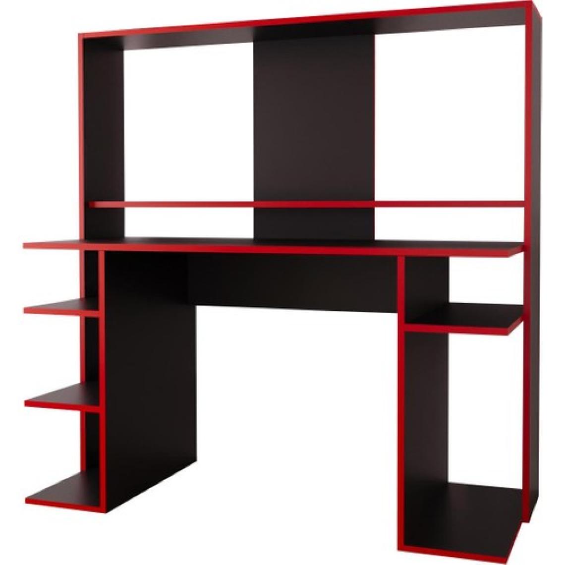 Bimossa Dante S8480 Oyuncu Masası Siyah Kırmızı 140 cm