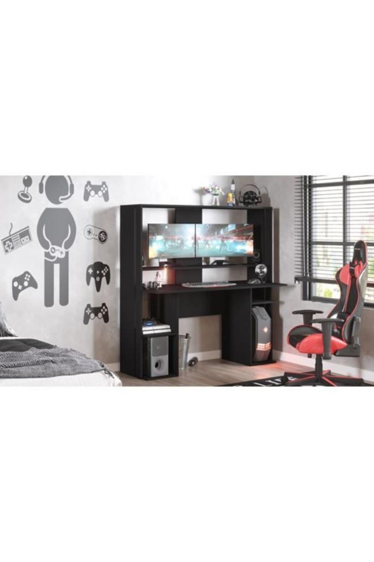 Robin Home Dragon Oyuncu Masası Gamer Masa Gaming Bilgisayar Masası Siyah
