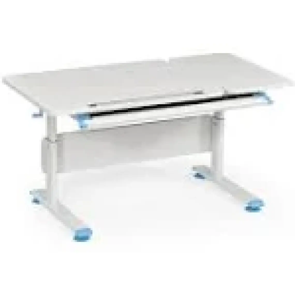 Creo Mobili Erkek Çocuk Çalışma Masası Yükseklik Ayarlı - 130x70 Cm, Beyaz/Mavi - Vega Simple