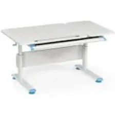 Creo Mobili Erkek Çocuk Çalışma Masası Yükseklik Ayarlı - 130x70 Cm, Beyaz/Mavi - Vega Simple