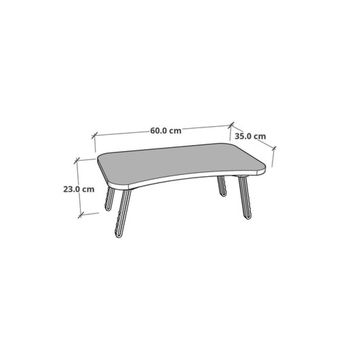 Furnature Design Katlanır Laptop Masası Sehpası Çalışma Yatak Kahvaltı Masası 60X35 cm Atlantik Çam