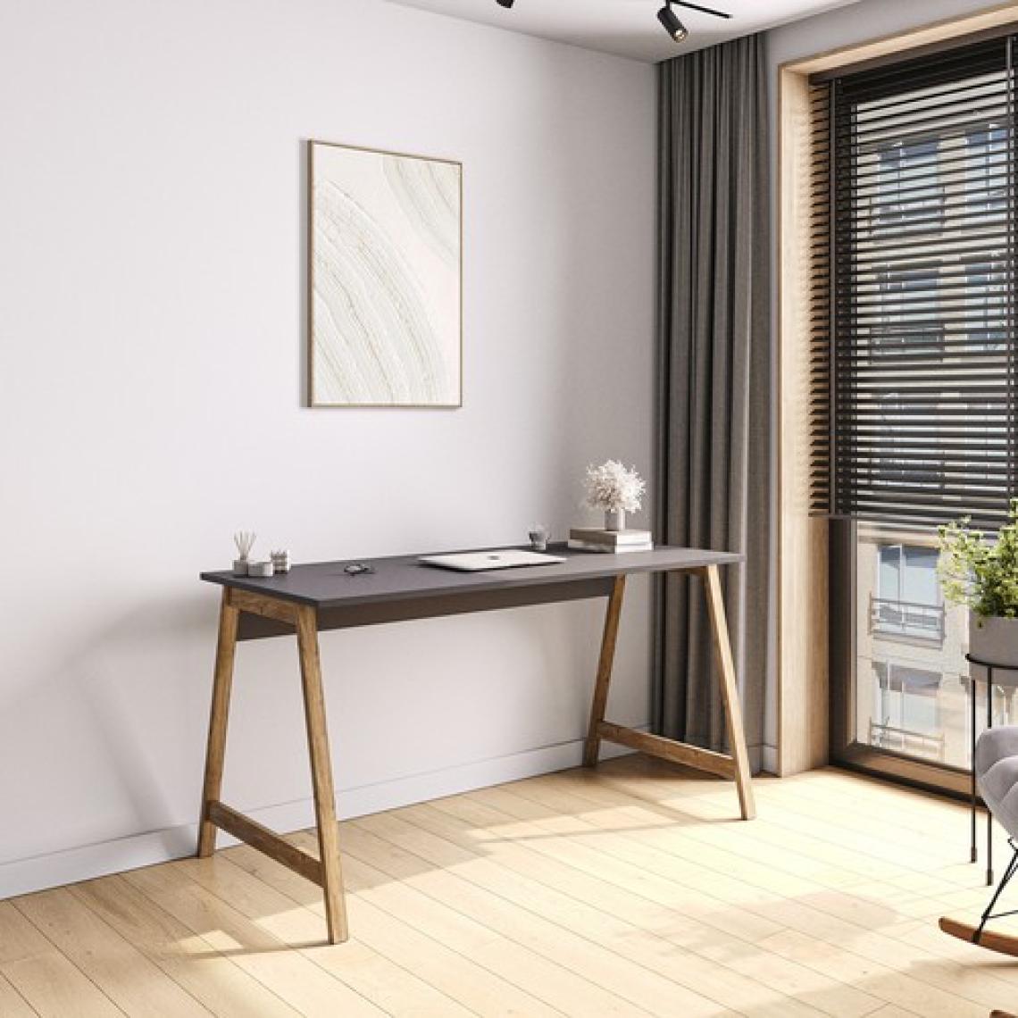 Lagomood Denge Çalışma Masası 120  cm  Antrasit Ceviz