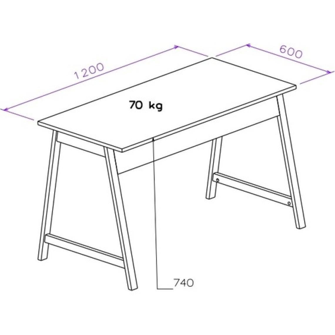 Lagomood Denge Çalışma Masası 120  cm  Antrasit Ceviz
