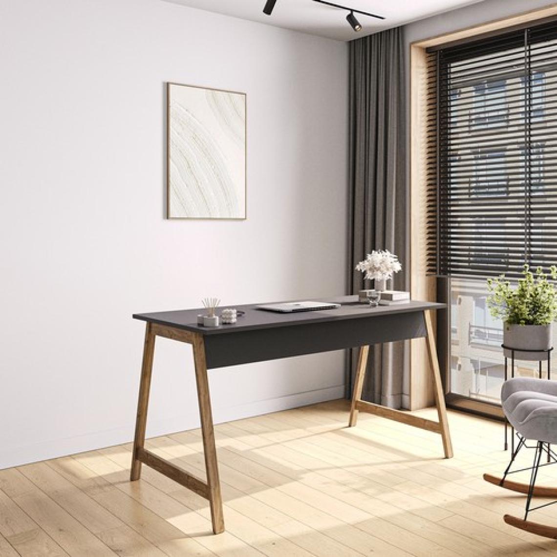 Lagomood Denge Çalışma Masası 120  cm  Antrasit Ceviz