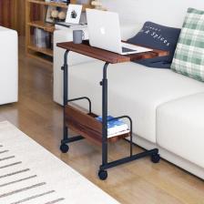 Dehalimited 60X40 Raflı Yükseklik Ayarlı Frenli Tekerlekli Laptop Sehpası Çalışma Masası