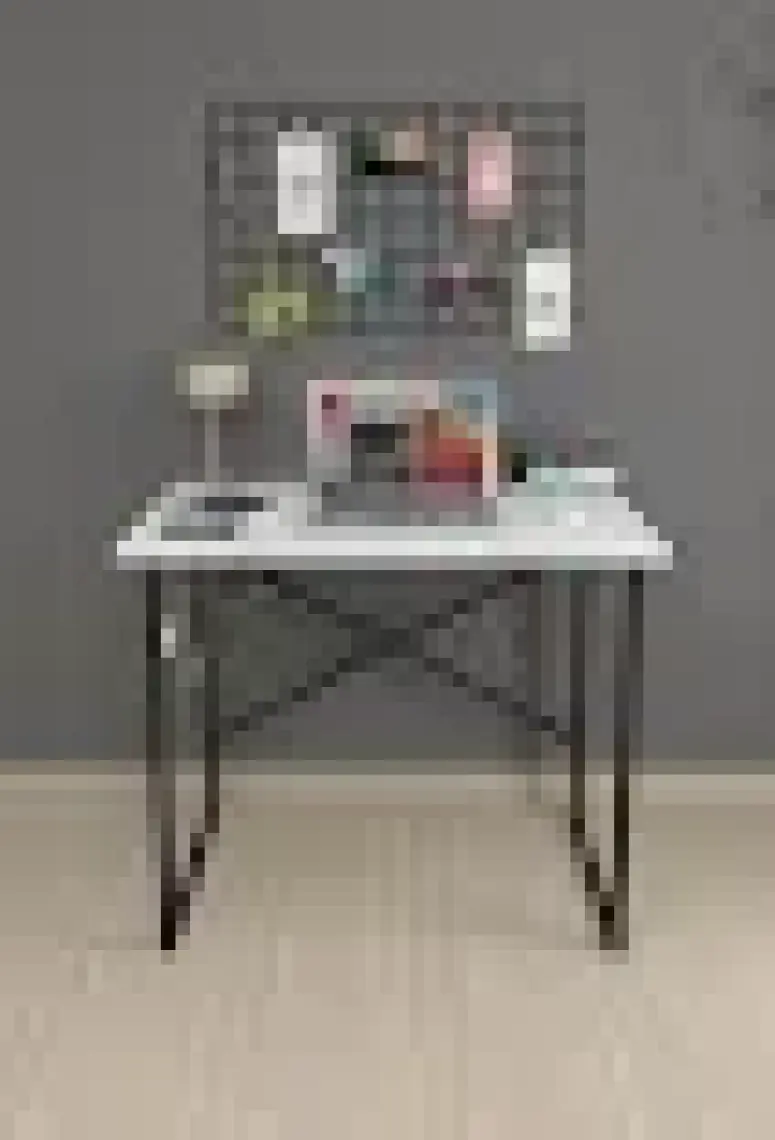 Bofigo 60X90 cm Çalışma Masası Bilgisayar Masası Ofis Ders Yemek Masası Beyaz