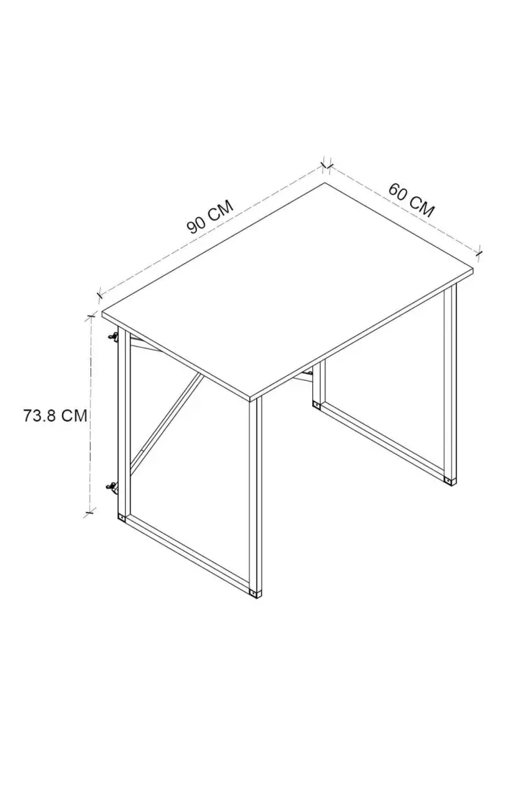 Bofigo 60X90 cm Çalışma Masası Bilgisayar Masası Ofis Ders Yemek Masası Beyaz