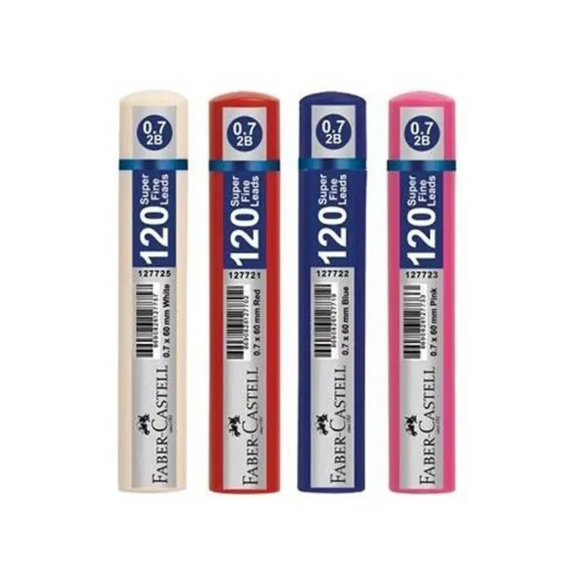 Faber-Castell Beyaz Mekanik Kalem Uçları 0.5 mm 60 mm Tüp Kapaklı 120'li Paket – Dayanıklı ve Pürüzsüz Yazım