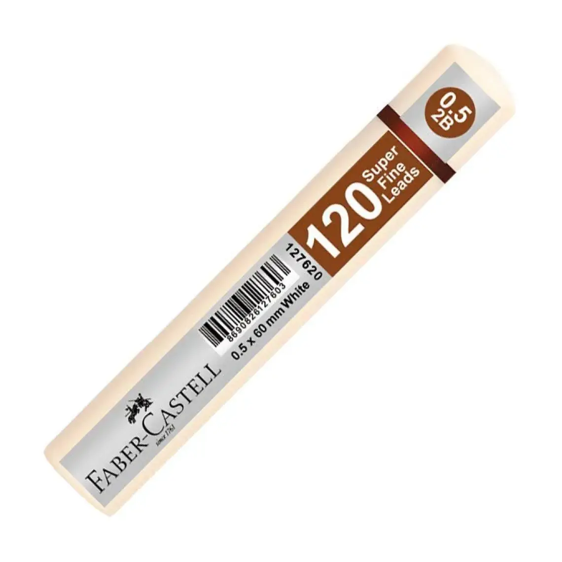 Faber-Castell Beyaz Mekanik Kalem Uçları 0.5 mm 60 mm Tüp Kapaklı 120'li Paket – Dayanıklı ve Pürüzsüz Yazım