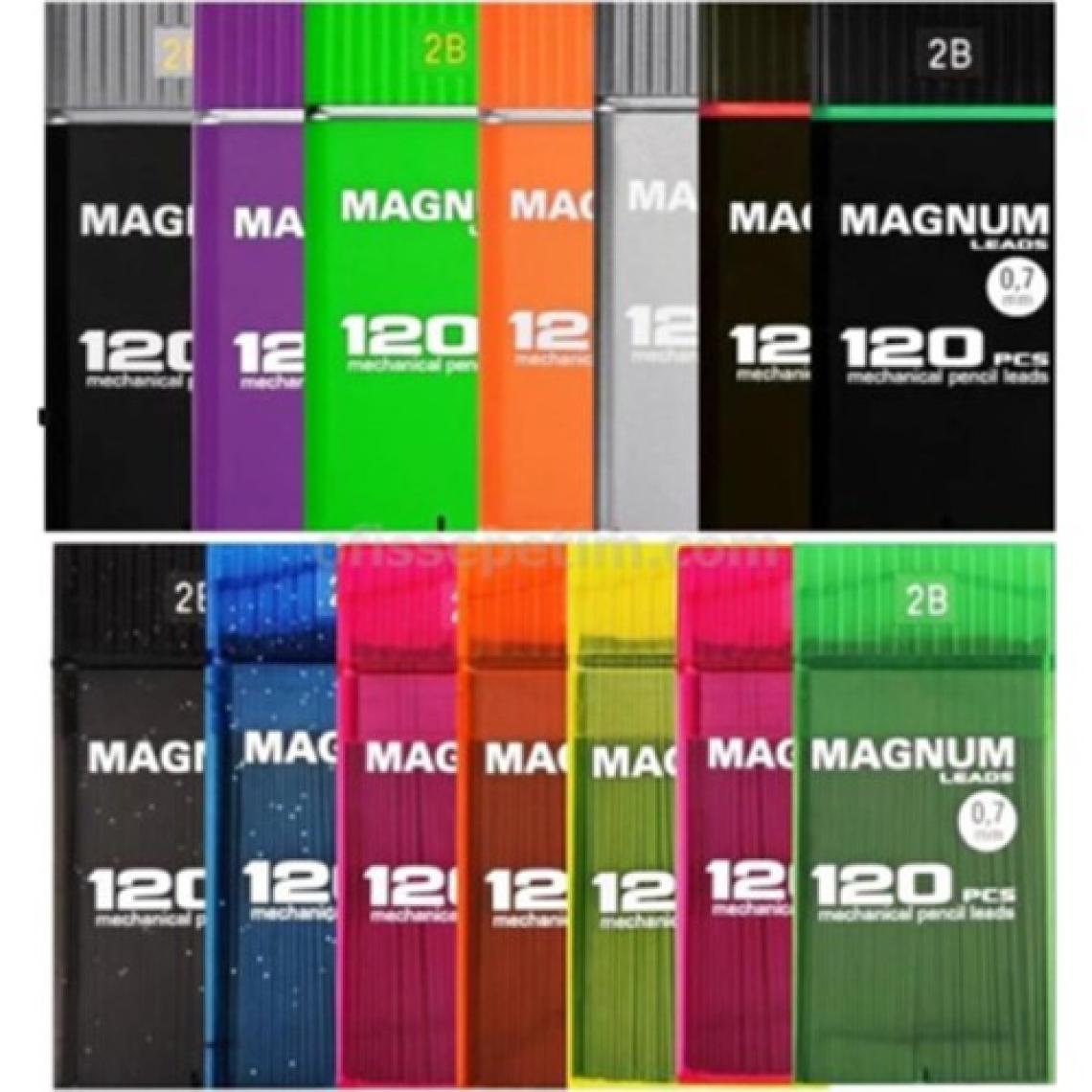 Magnum 0,5 2B Min Yumuşak Ve Koyu Yazar 120Li Sarı Kırmızı Kutu