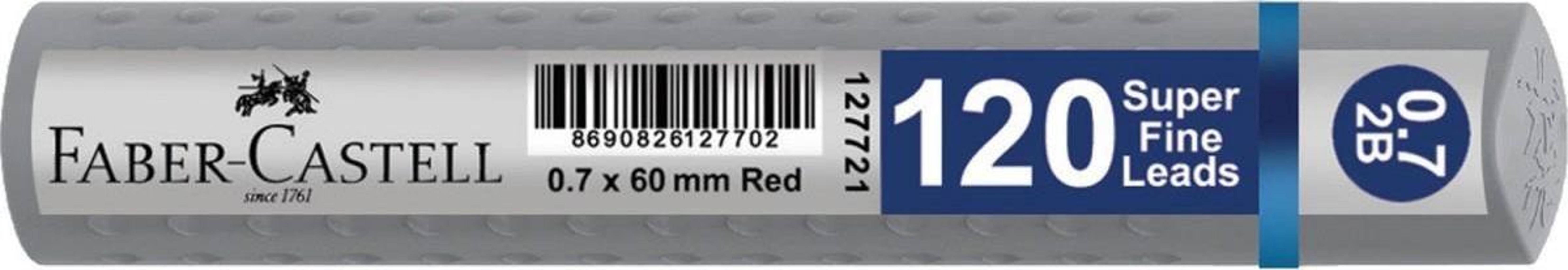 Faber-Castell 2b Grip Min 0.7 mm 60 mm Uç Gümüş 120'li