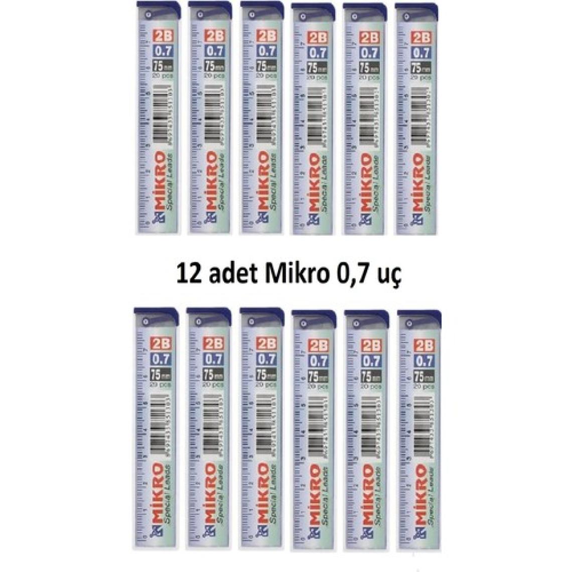 Mikro Min Kalem Ucu 0.7 Uc 2b Dereceli Cetvelli - 12 Li Paket