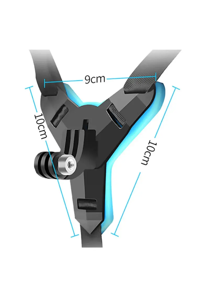 Gplus GP524 5 Parça Gopro Eken Sjcam Xiomi Aksiyon Kamera Tutuculu Jaw Mount Motor Kask Çene Tutma Aparatı 5 Parça Motor Kask Tutucu Set Mavi