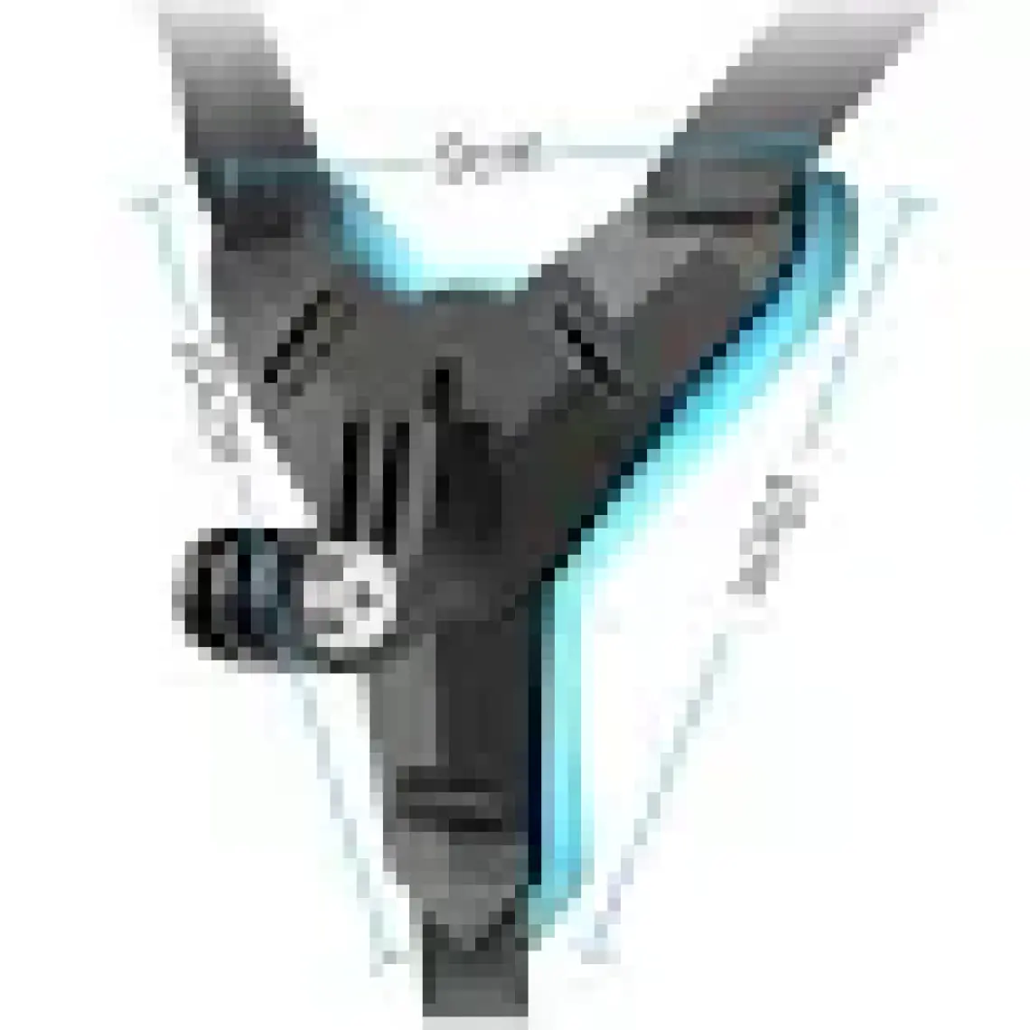 Gplus GP524 5 Parça Gopro Eken Sjcam Xiomi Aksiyon Kamera Tutuculu Jaw Mount Motor Kask Çene Tutma Aparatı 5 Parça Motor Kask Tutucu Set Mavi