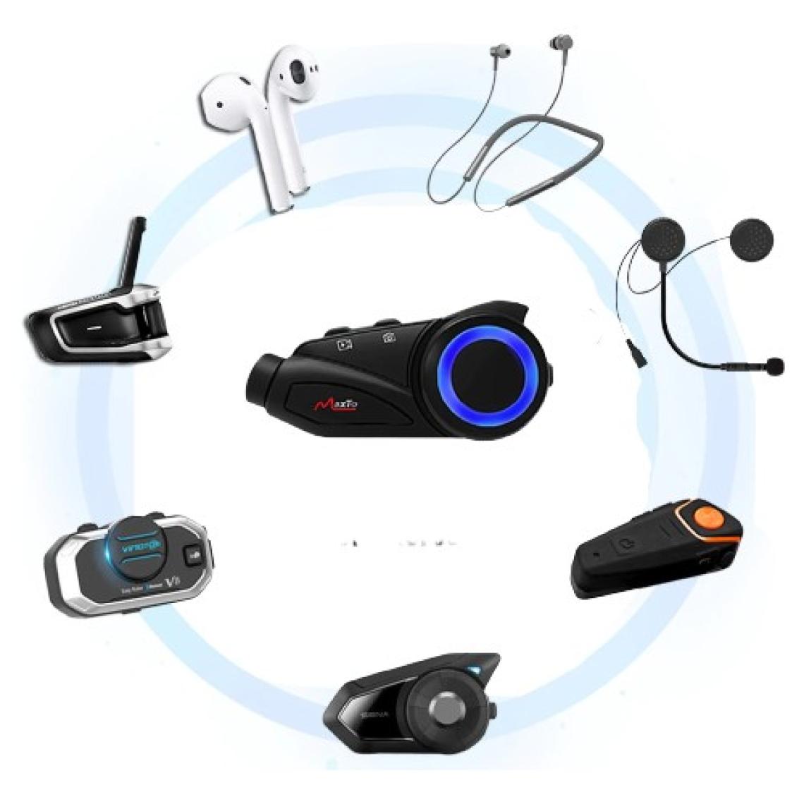 Kask Bluetooth Kulaklık Motosiklet Maxto M3 Kameralı Intercom
