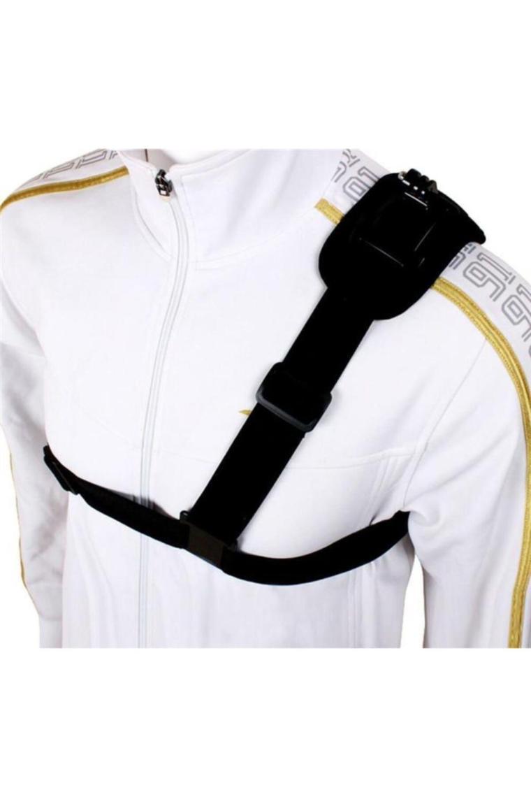 Gplus GP199 Gopro Hero 10 Eken H9R Sjcam SJ4000 M10 Xiaomi Yi Aksiyon Kamera Uyumlu Kalın Omuz Bağlantı Kemeri Chest Belt Shoulder Strap