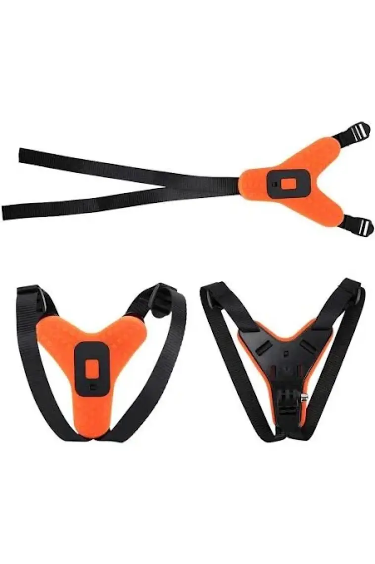 Gplus GP524 5 Parça Gopro Eken Sjcam Xiomi Aksiyon Kamera Tutuculu Jaw Mount Motor Kask Çene Tutma Aparatı 5 Parça Motor Kask Tutucu Set Turuncu