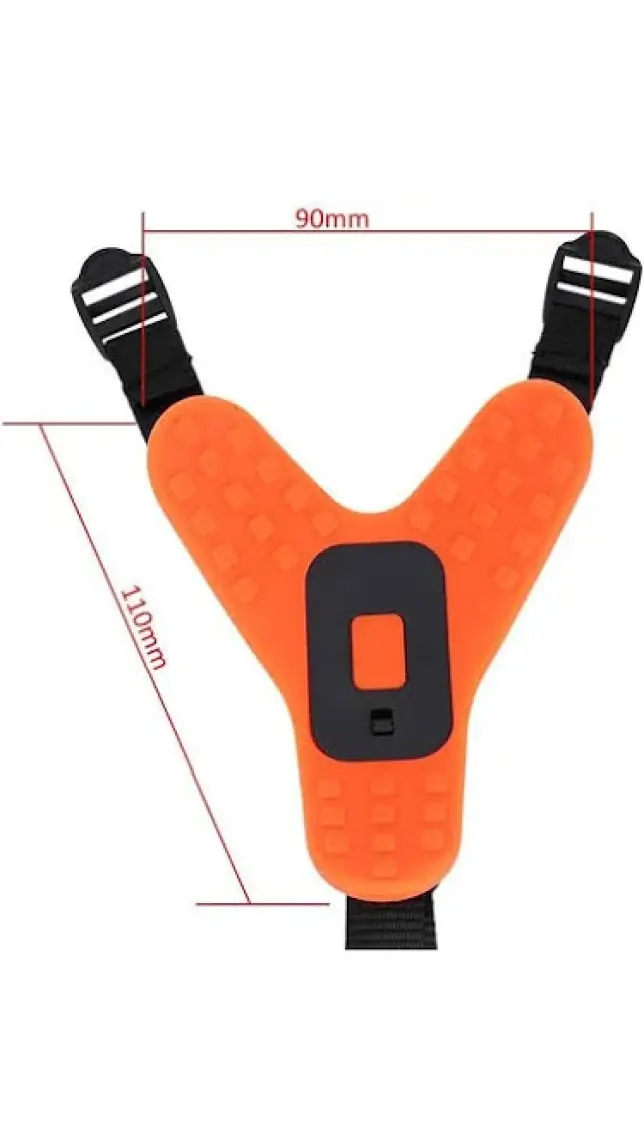 Gplus GP524 5 Parça Gopro Eken Sjcam Xiomi Aksiyon Kamera Tutuculu Jaw Mount Motor Kask Çene Tutma Aparatı 5 Parça Motor Kask Tutucu Set Turuncu