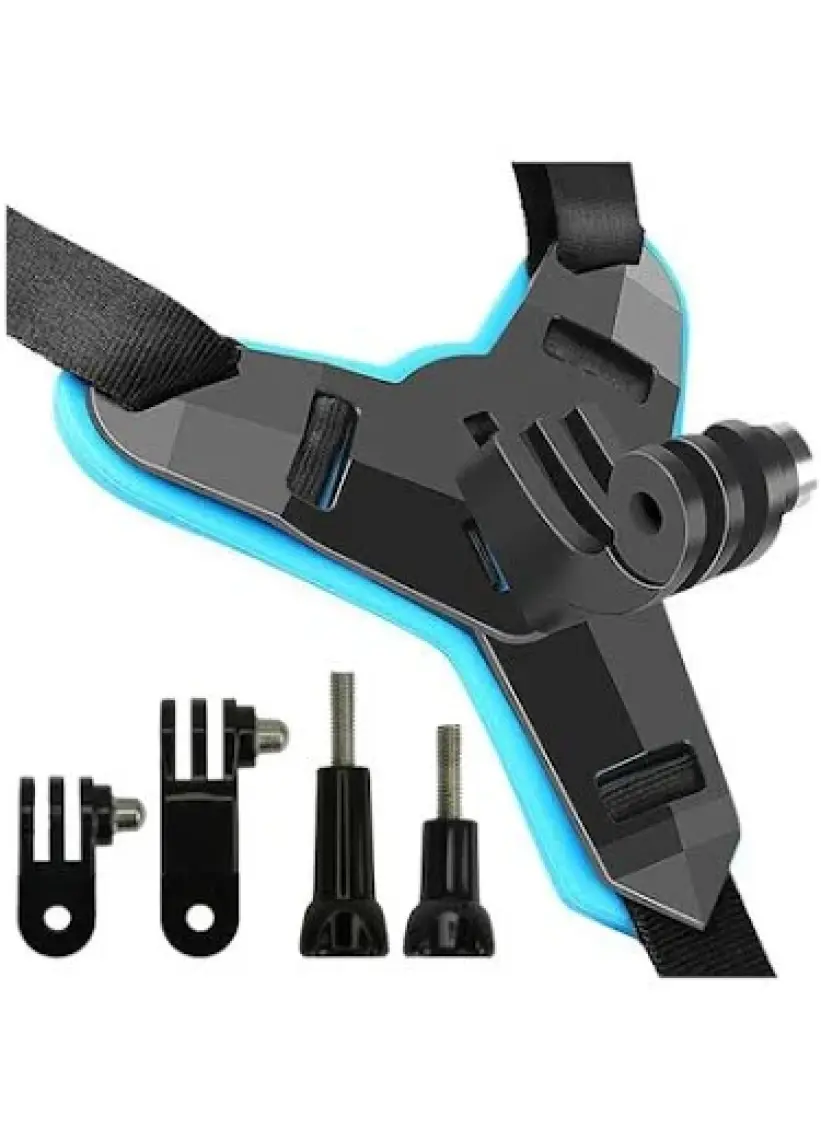 Gplus GP524 5 Parça Gopro Eken Sjcam Xiomi Aksiyon Kamera Tutuculu Jaw Mount Motor Kask Çene Tutma Aparatı 5 Parça Motor Kask Tutucu Set Turuncu