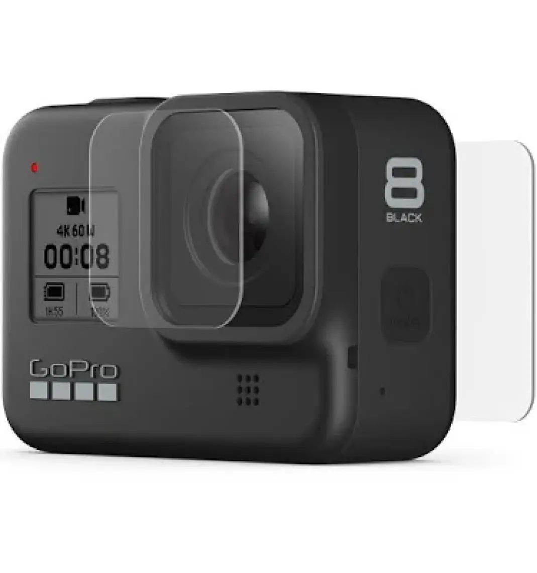 Hero8 Black Tempered Glass Lens + Screen Protectors (hero8 Lens Ve Ekran Koruyucu)