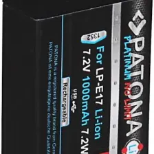 Platinum Canon Lp-e17 Usb-c Girişli Batarya Pil