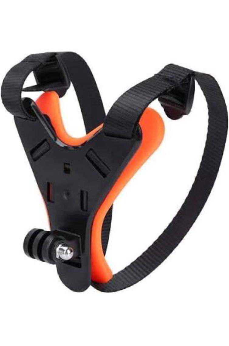 Gplus GP523 Gopro 11 Eken H9R Sjcam Sj4000 Aksiyon Kameralarla Uyumlu Jaw Mount Kask Bağlantı Aparatı Kask Çene Tutucu Turuncu