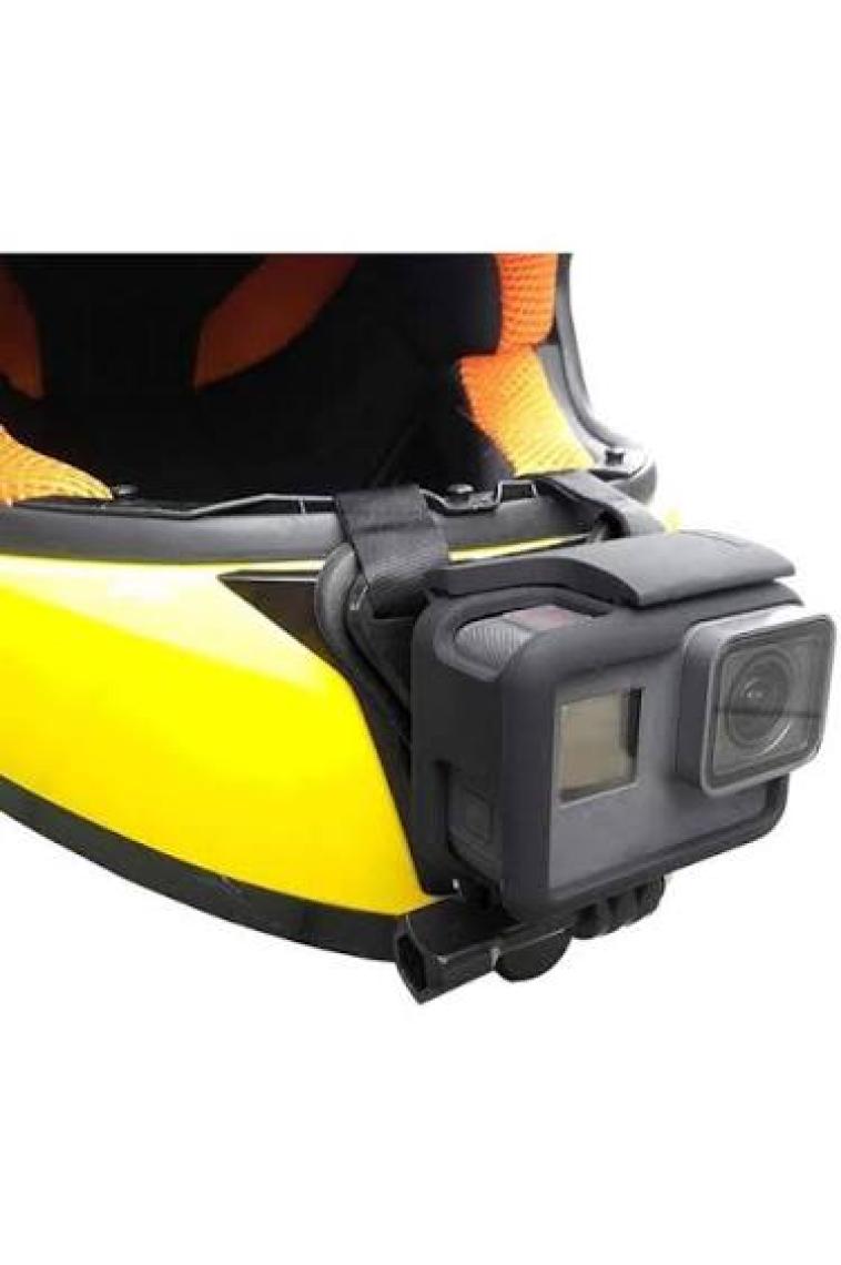 Gplus GP523 Gopro 11 Eken H9R Sjcam Sj4000 Aksiyon Kameralarla Uyumlu Jaw Mount Kask Bağlantı Aparatı Kask Çene Tutucu Turuncu