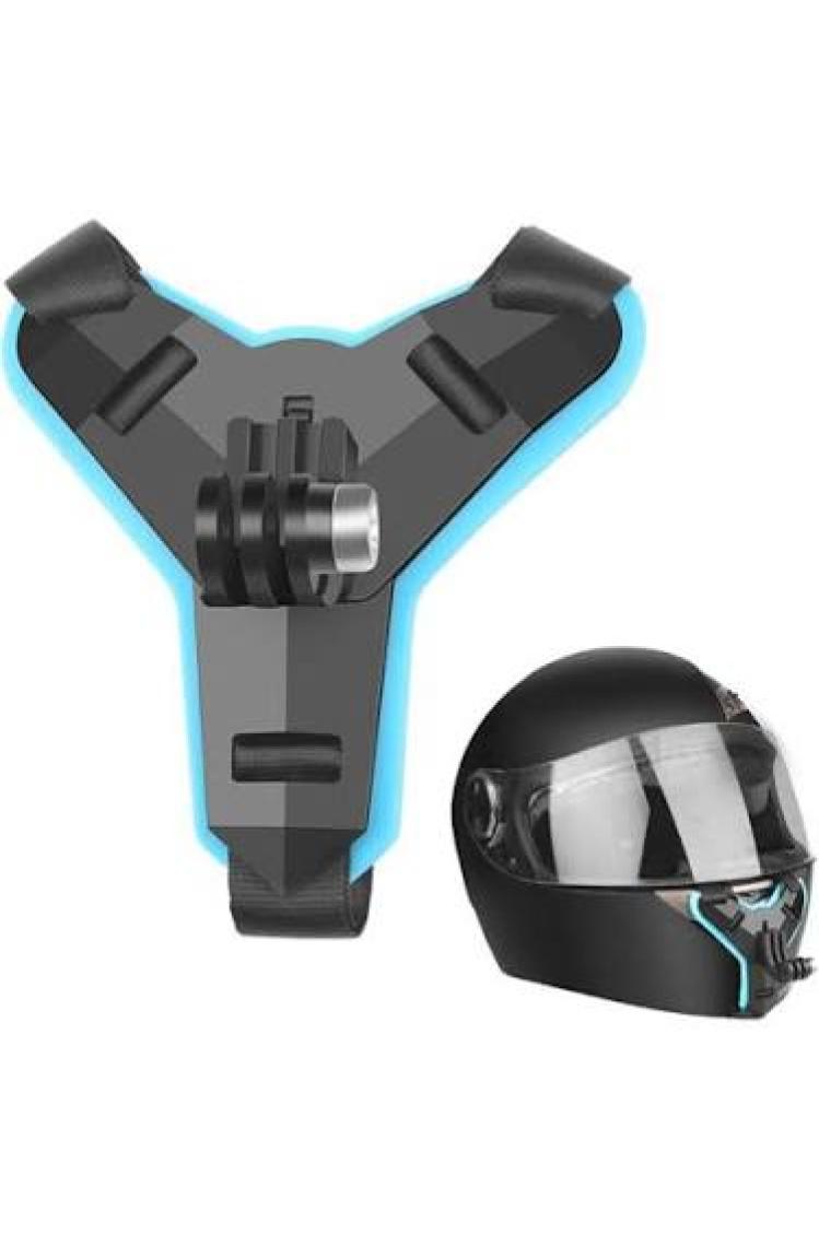 Gplus GP523 Gopro 11 Eken H9R Sjcam Sj4000 Aksiyon Kameralarla Uyumlu Jaw Mount Kask Bağlantı Aparatı Kask Çene Tutucu Turuncu