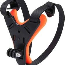 Gplus GP523 Gopro 11 Eken H9R Sjcam Sj4000 Aksiyon Kameralarla Uyumlu Jaw Mount Kask Bağlantı Aparatı Kask Çene Tutucu Turuncu