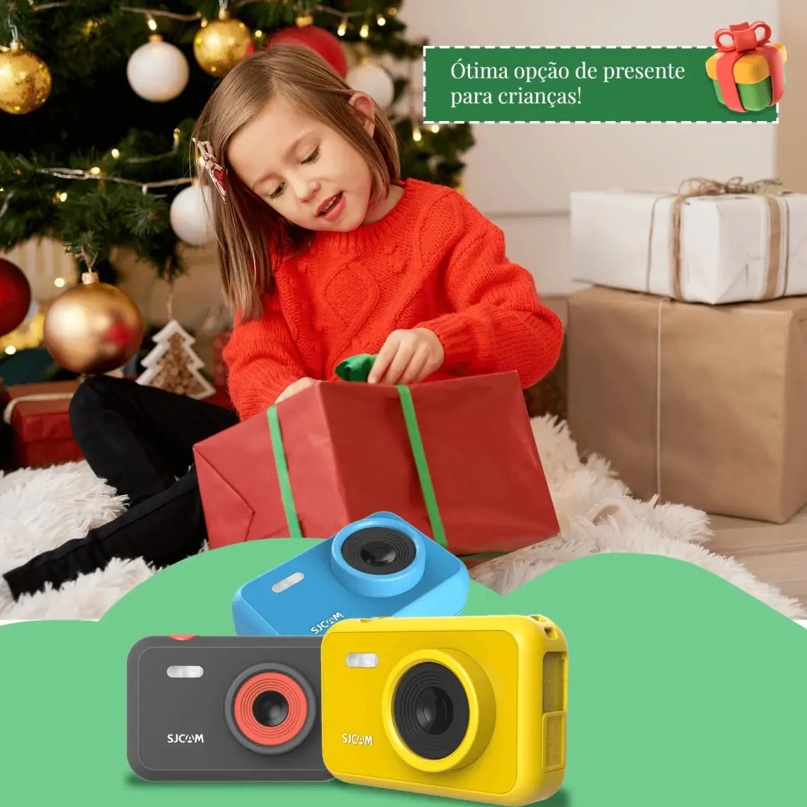 SJCAM FunCam Çocuk Kamerası FullHD 1080p 12MP 2.0” Ekran 650mAh Fotoğraf Makinesi Siyah