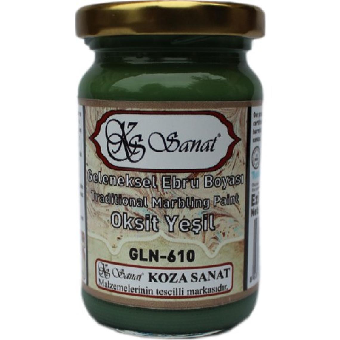 Koza Sanat Ebru Boyası Ezilmiş Oksit Yeşil 105 cc - Gln - 610