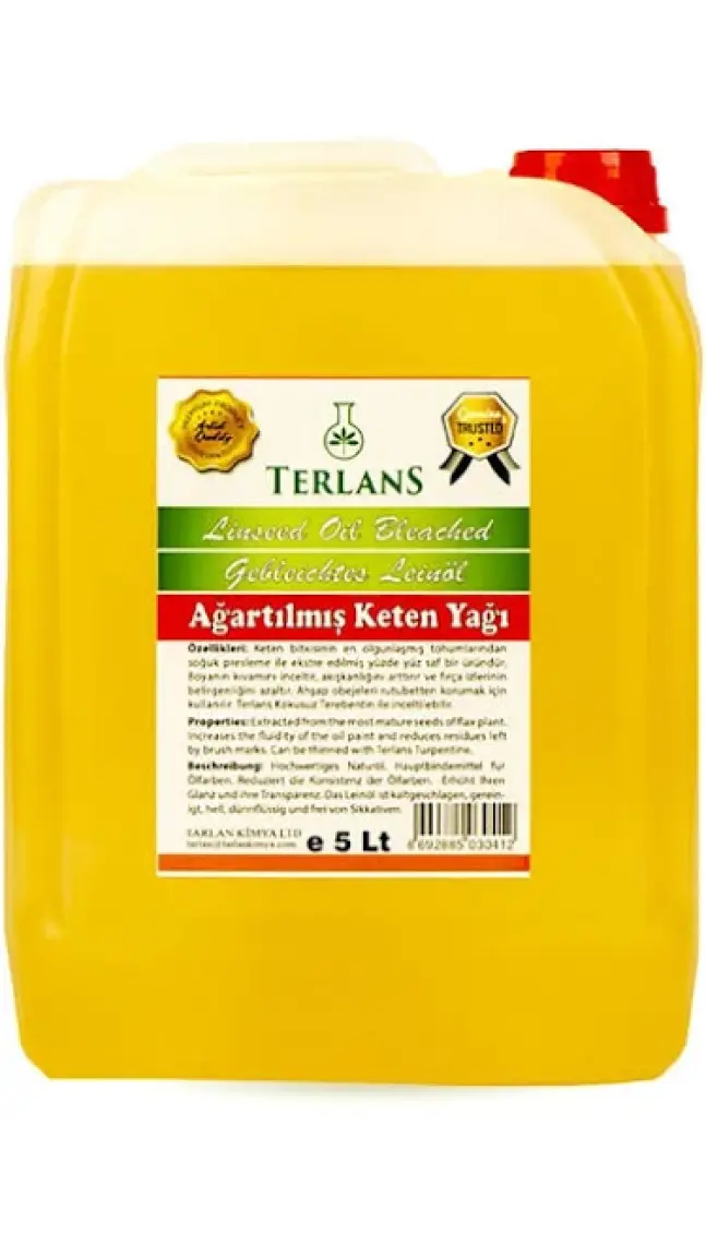 Terlans Keten Yağı 5 litre Ahşap Koruyucu & Resim Yağı