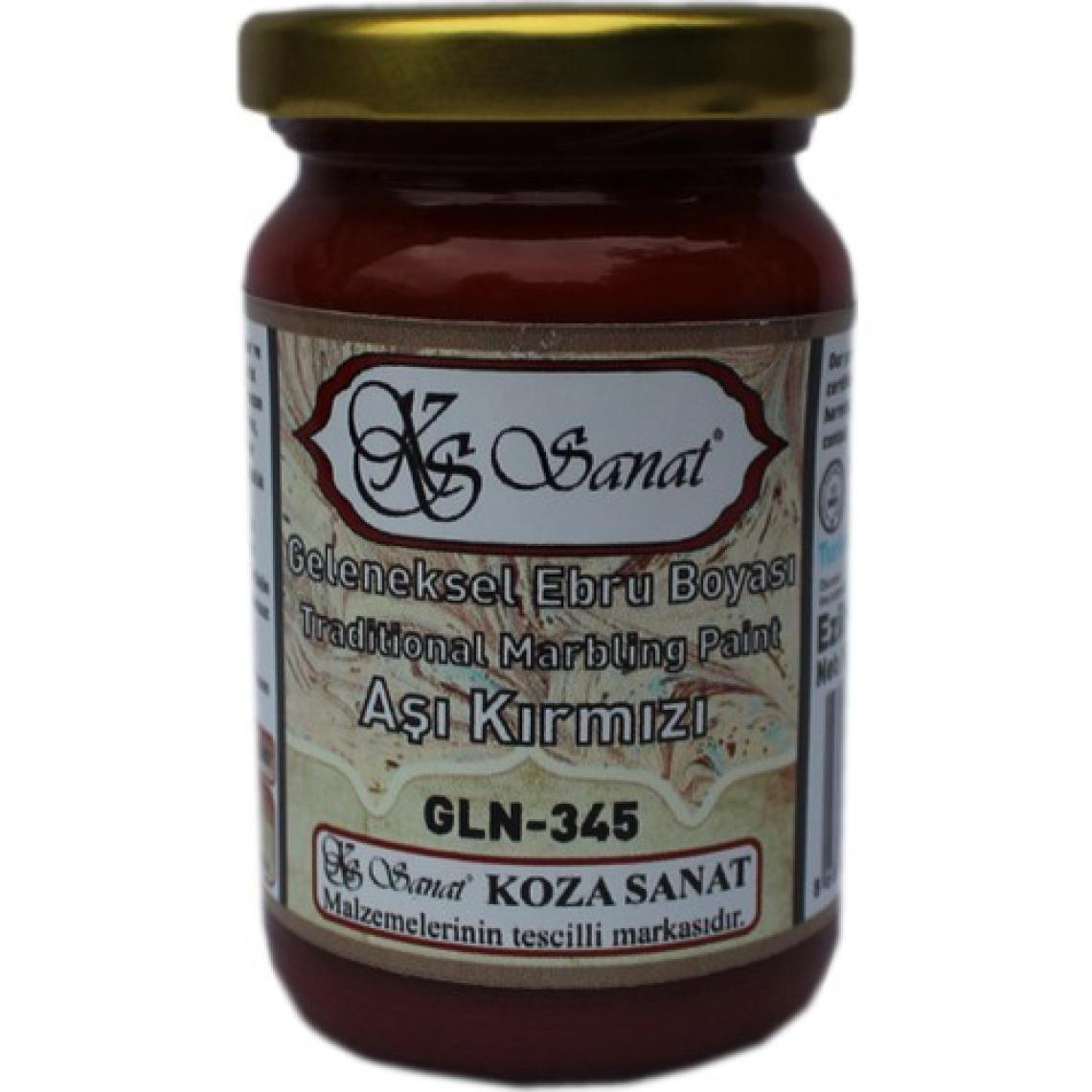 Koza Sanat Ebru Boyası Aşı Kırmızı 105 cc - Gln -345