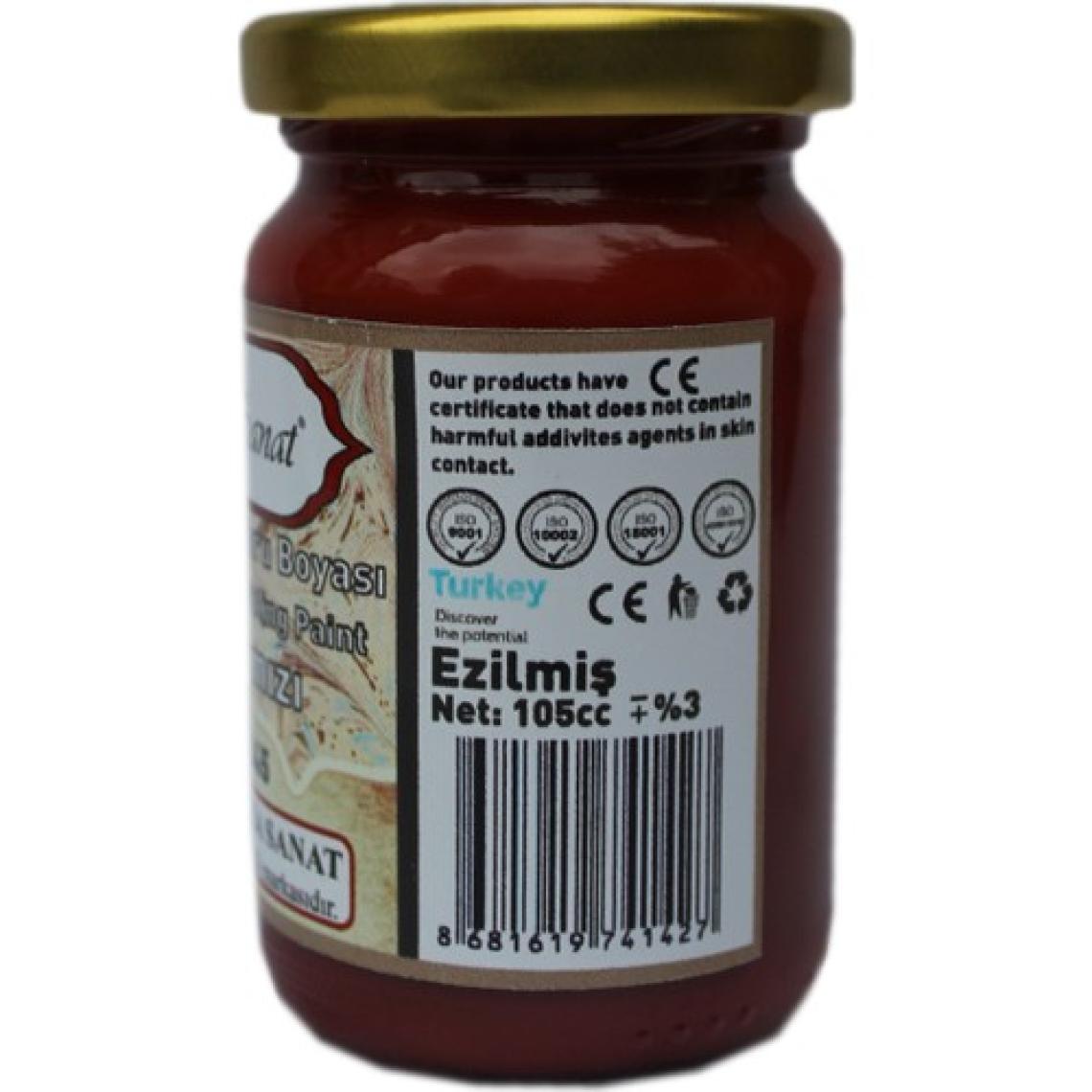 Koza Sanat Ebru Boyası Aşı Kırmızı 105 cc - Gln -345