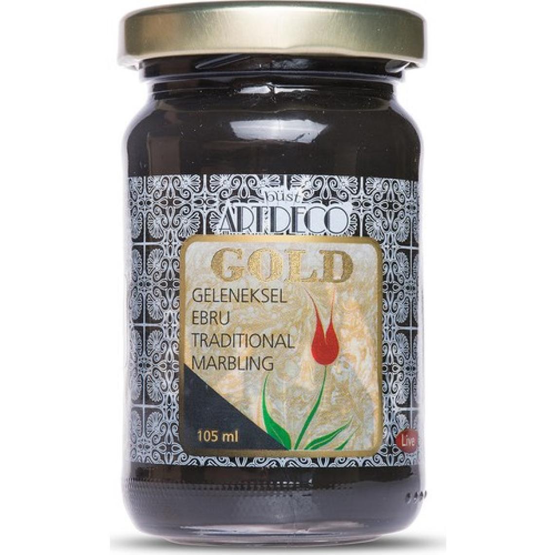 Artdeco Gold Geleneksel Ebru Boyası 105Ml - 790 Siyah